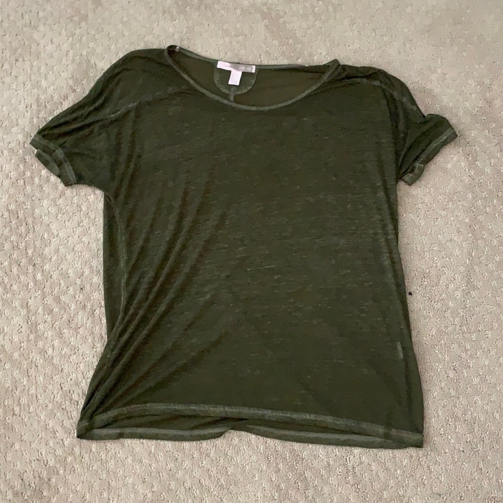 Oversized olive green tshirt blouse